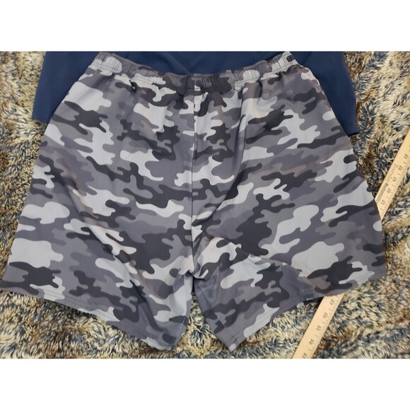 2 Gymshark Arrival Shorts Mens Size 3XL Gray Black Camo & Blue Workout Shorts - Picture 10 of 15